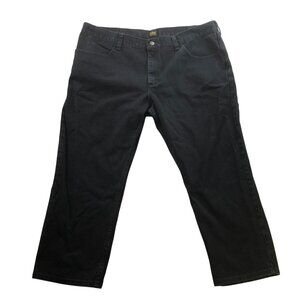 Lee Mens Jeans Size 46x28 Relaxed Straight Leg Classic Casual Black Denim